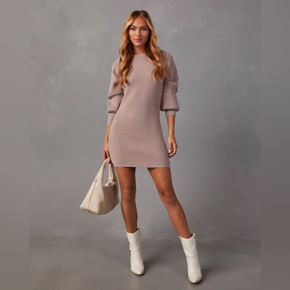 NWT Vici Balloon Sleeve Mini Sweater Dress